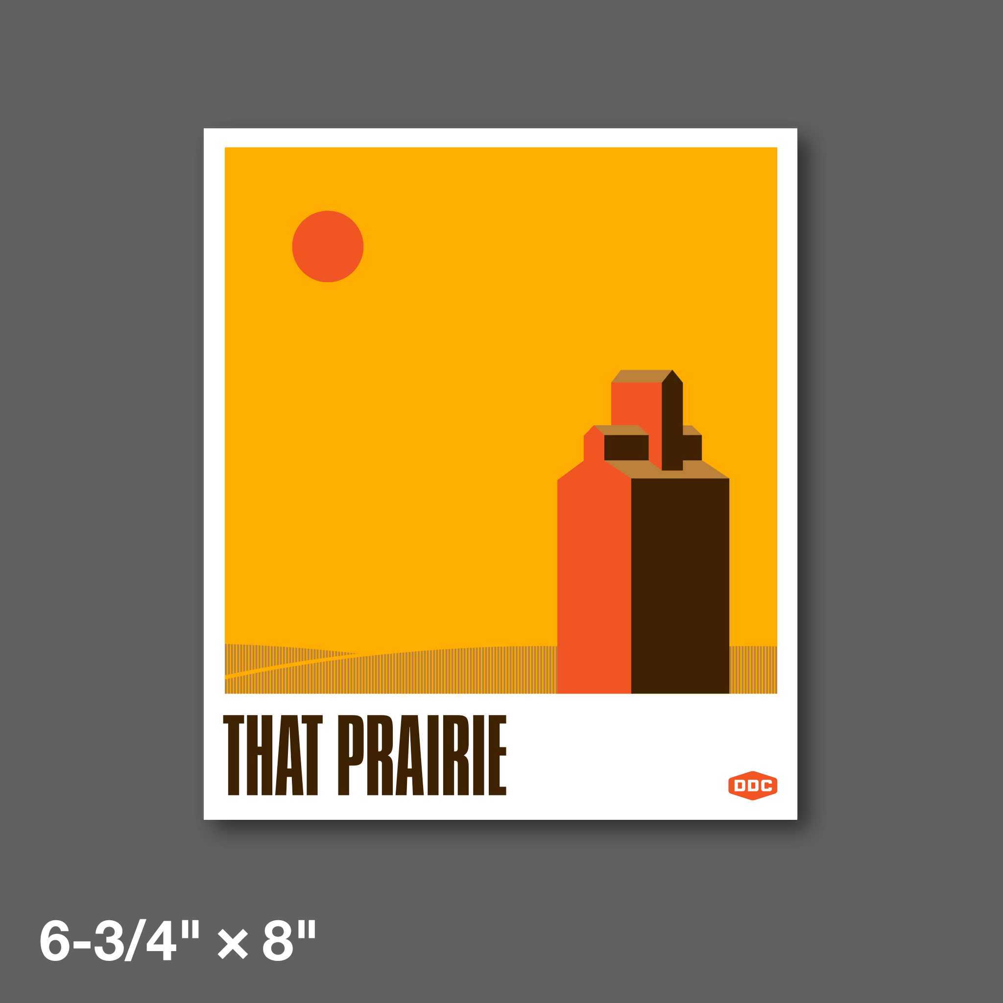 DDC-394 “That Prairie - Yellow” Mini Print - 6-3/4" × 8"