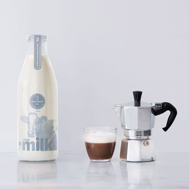 YOUR CUPPA'S BEST FRIEND

Coffee? Not without Aunt Jean's whole milk! With 5.2% milk fat, our whole milk makes the best coffees.

What have y'all been whipping up with Aunt Jean's milk? We'd love to see your creations in the comments!
.
.
#auntjeansd