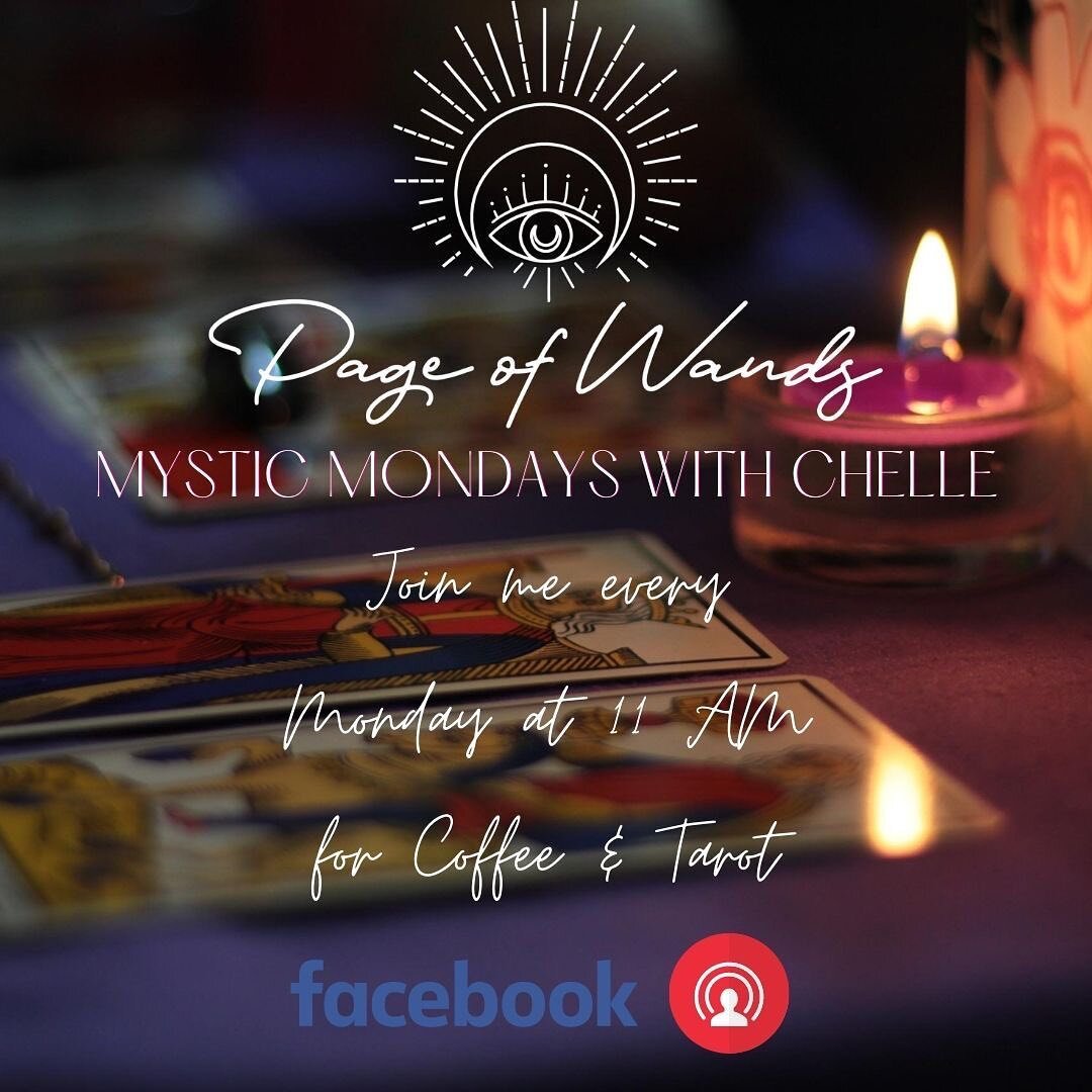 Here&rsquo;s another thing I&rsquo;m super passionate about! Join me on Facebook Live every Monday at 11 AM for channeled weekly messages, tarot &amp; oracle card studies, announcements and more! 

#tarotreadersofinstagram #tarotreader #oraclereaders