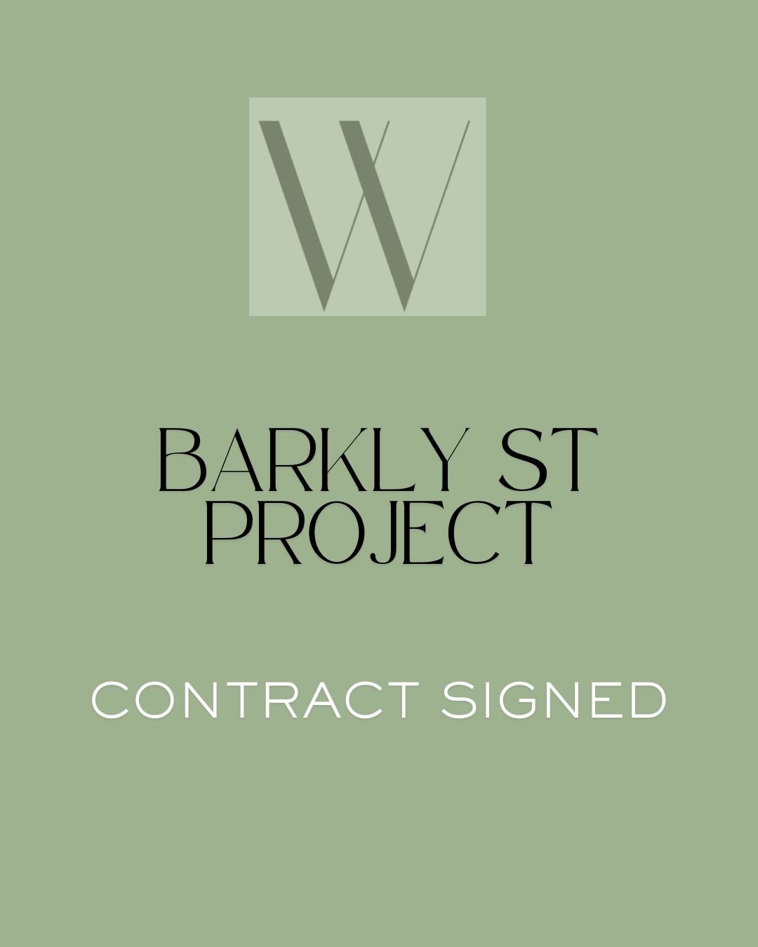 Contract Signed! 

Excited to announce that our next project #barklystreet kicks off next month! We can&rsquo;t wait to collaborate with this incredible team to transform our client&rsquo;s vision into reality.

Thanks to @wallisdesign for your creat