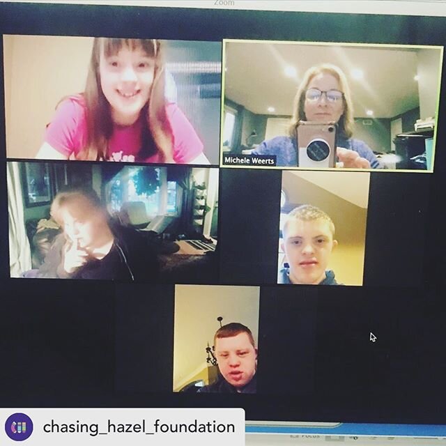 @chasing_hazel_foundation &ldquo;These times call for action&rdquo;
.
.
.
SLP Michele has been working diligently to evolve with the world of teletherapy and deliver our social language groups in an online format! So far our virtual TEEN social group