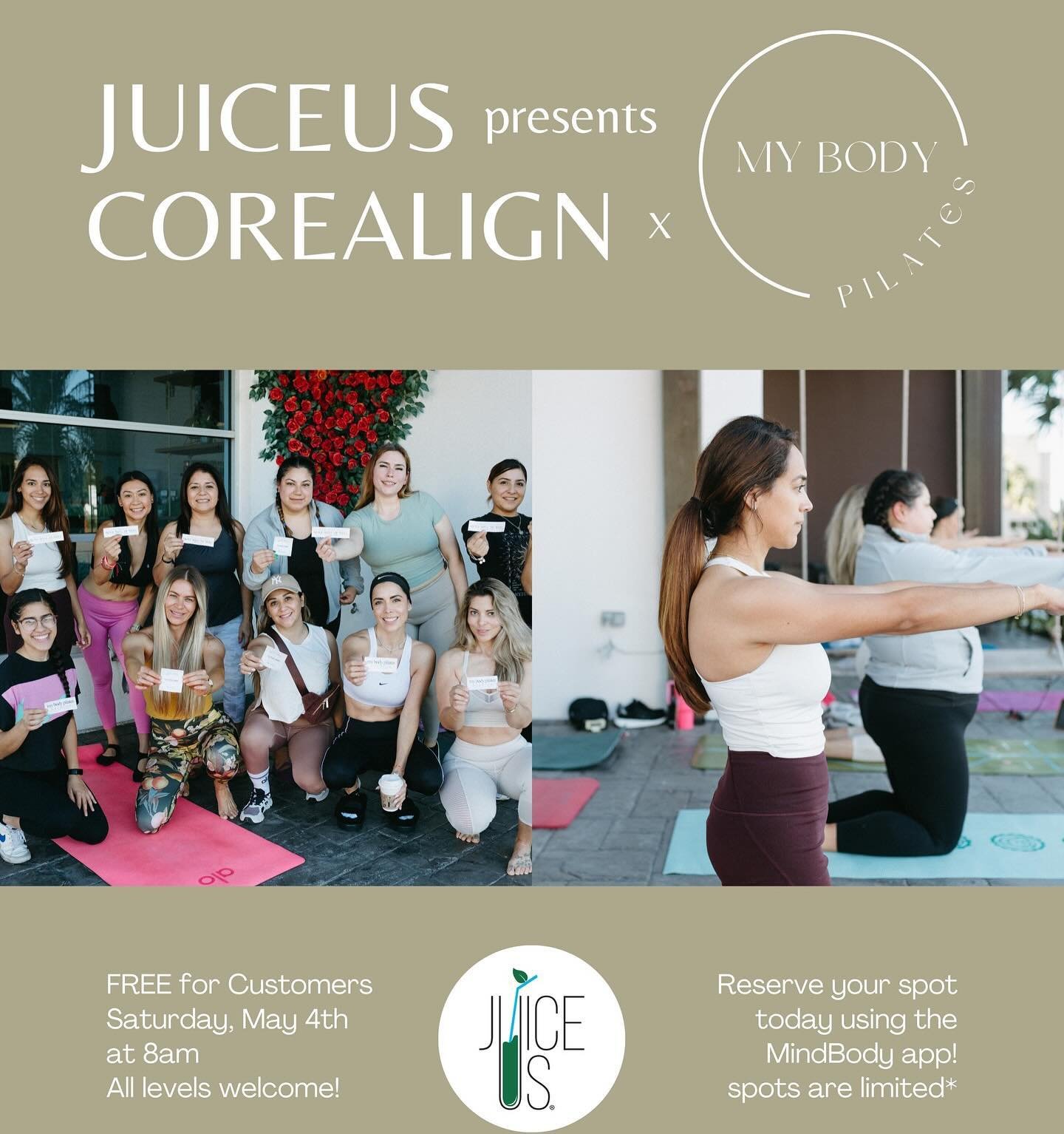 Happy to offer this beautiful class! Thanks to  @mybodypilatesstudio for collaborating with us! 

Register on Mindbodyapp/Brownsville location. Spots are limited
RESERVE YOUR SPOT TODAY!✨
Corealign free class by @mybodypilatesstudio 🧘🏻&zwj;♀️

#bro