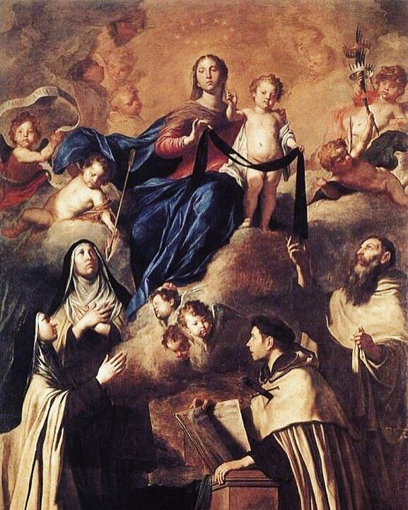 16th July - The feast of Our Lady of Mount Carmel, patroness of the Carmelite Order. The first Carmelites were Christian hermits living on Mount Carmel in the Holy Land during the late 12th and early to mid-13th century. They built in the midst of th