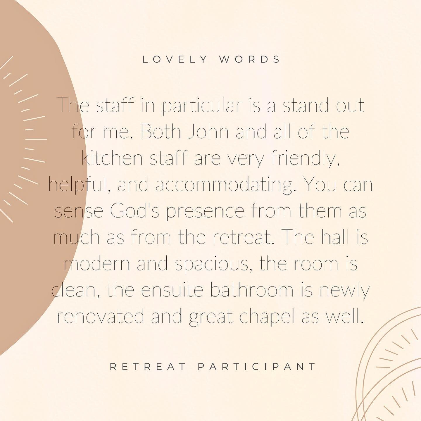 We love our amazing guests, here is a beautiful review from a retreat earlier this year. We are looking forward to seeing you in the lockdown lifts!
.
.
#review #retreatcentre #quote #kindwords #nsw #nswaccommodation #christianvenues #christianvenues