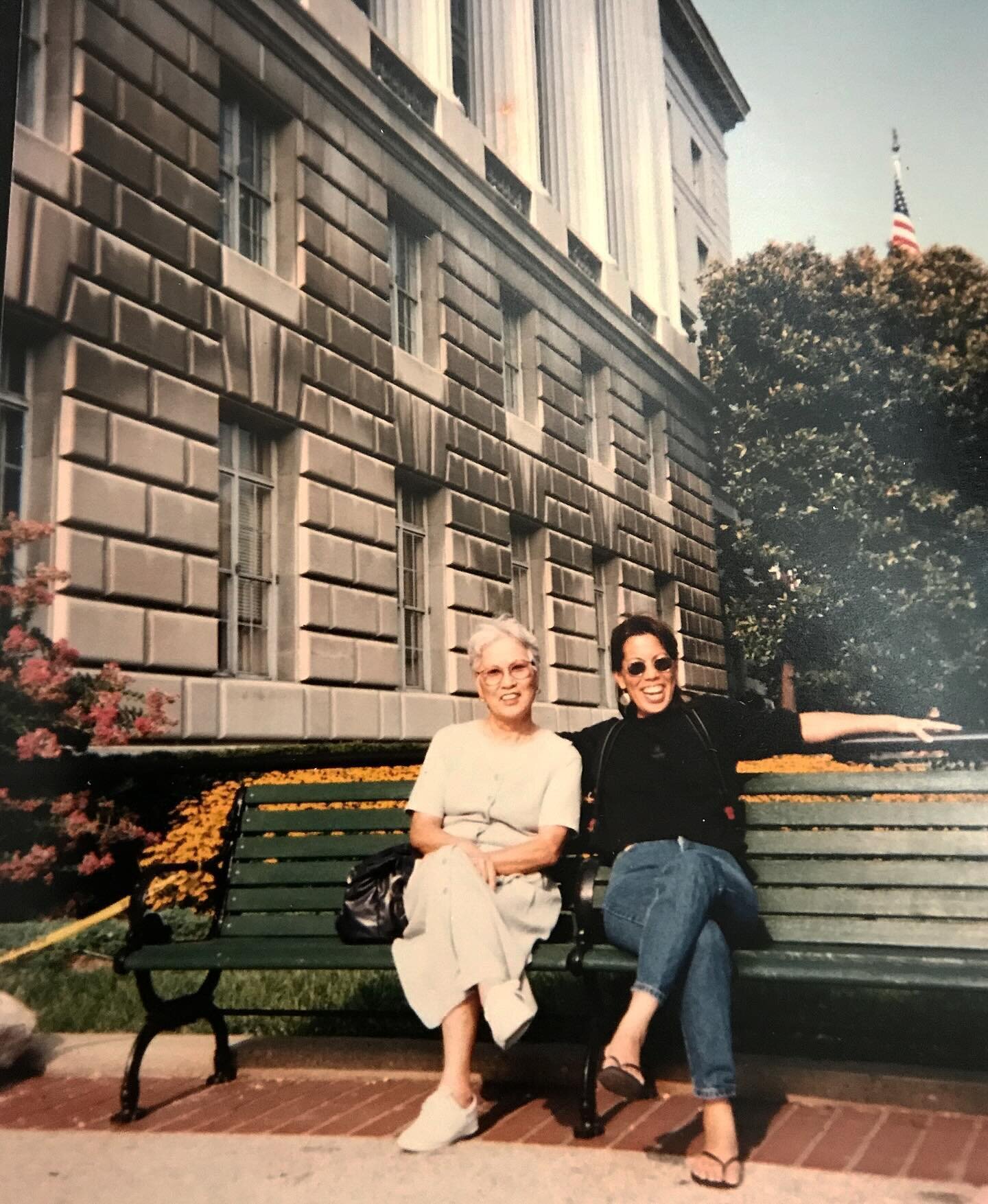 Throwback to the time my mom and I sat down in front of the IRS building in D.C., for no good reason. She passed away twelve days ago and I miss her now, for every reason.

#clarauechi #rip #tbt #mymother #motherdaughter #family