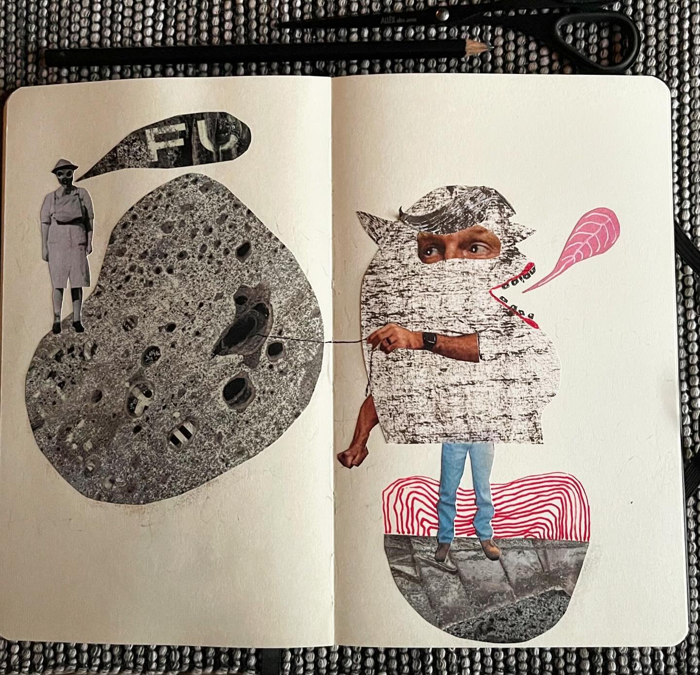 &ldquo;When you forgive, you in no way change the past - but you sure do change the future.&rdquo;- Bernard Meltzer.

#collage #scrappyblahblah #sketchbook #bernardmeltzer #future