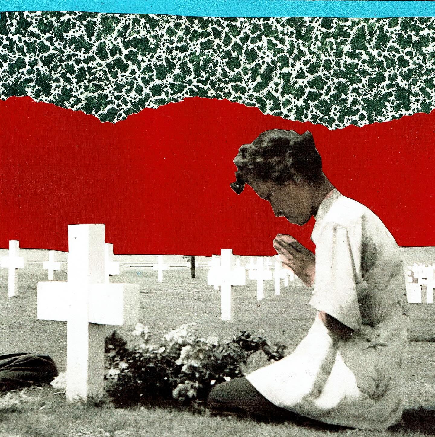 &ldquo;Time flies over us, but leaves its shadow behind.&rdquo;- Nathaniel Hawthorne. (1) My mom, at my Uncle Carl&rsquo;s gravesite at Punchbowl Cemetery. This was taken a few years before the crosses were replaced by flat granite markers in 1951. (