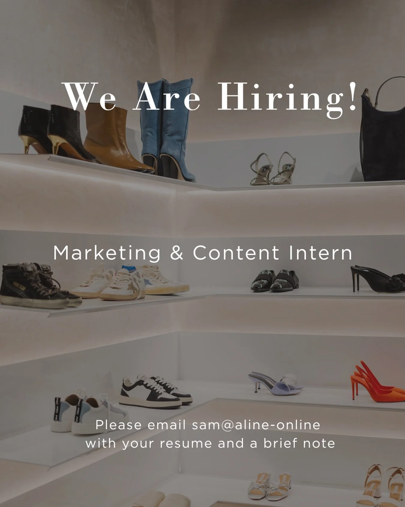 We are hiring ✨ A Line Boutique is looking for a marketing &amp; content intern at our Colorado locations only. You will work directly with our marketing manager on content creation, social media, and brand storytelling. If you are creative, organize