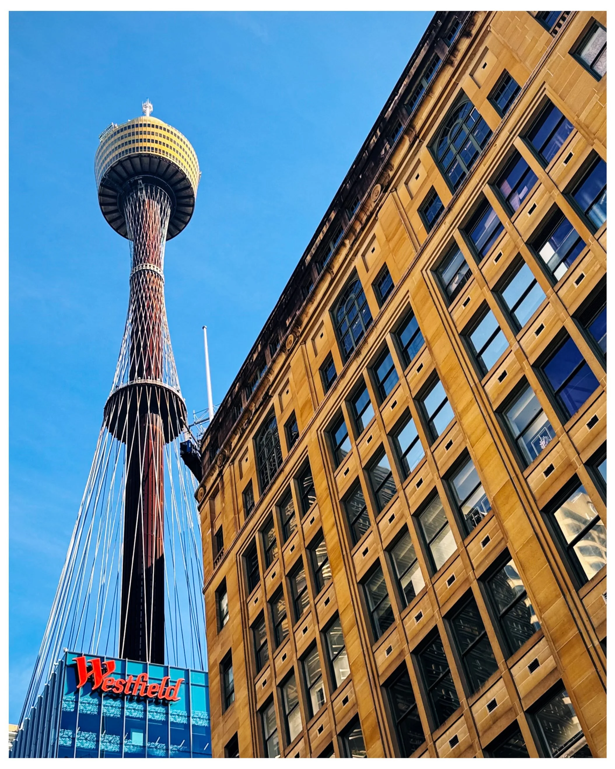 A different angle, a familiar skyline. Sydney never looks the same twice.

#Sydney #SydneyTower #CityPhotography #UrbanArchitecture #streetperspective