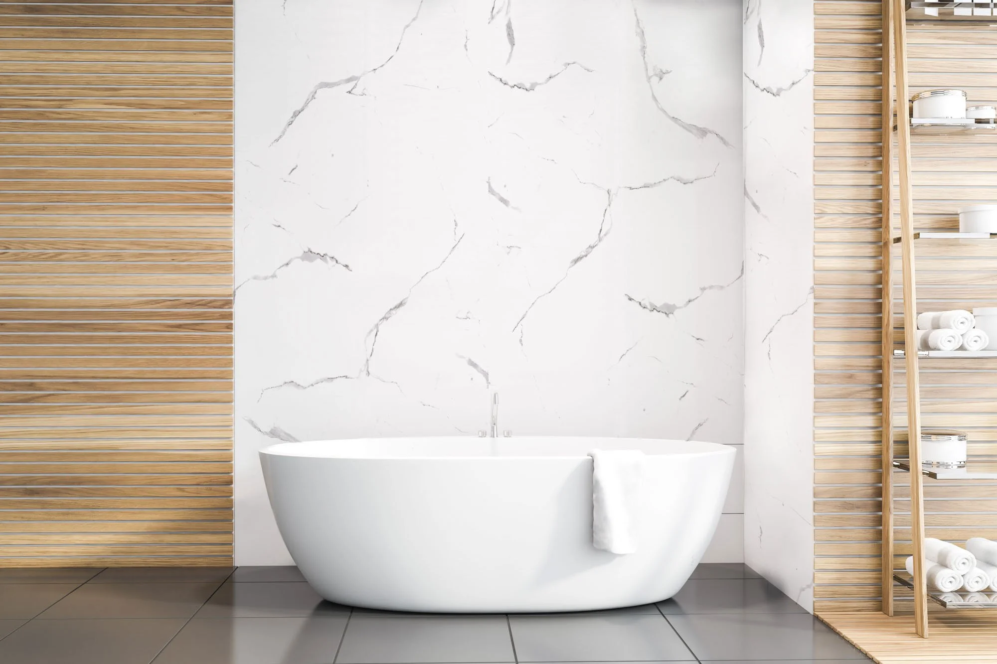 Plaque décorative "Salle de Bain" en métal blanc 16 x 11.5 cm | Leroy Merlin