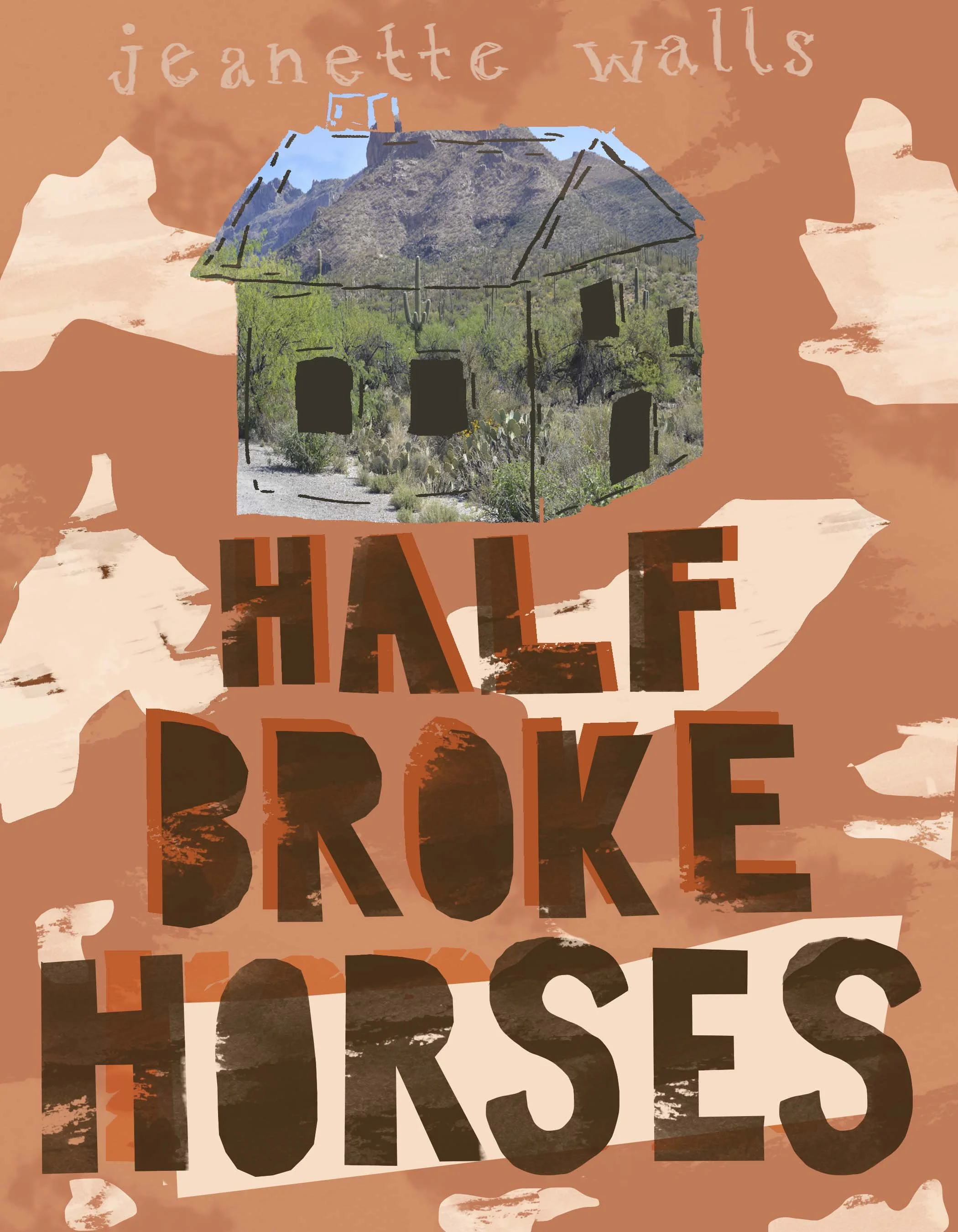 "Half Broke Horses" Cover, 2018, Digital Illustration