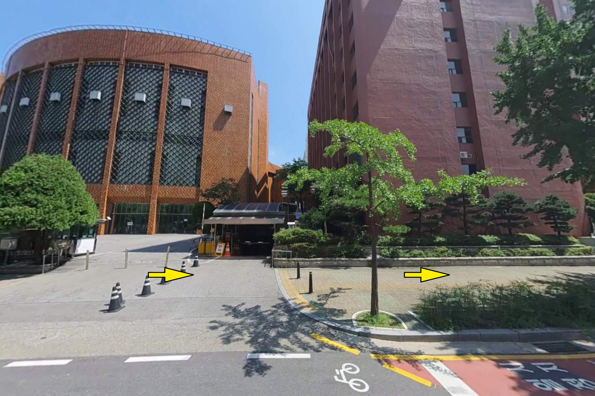 Walk straight past the 1st Education Building.
