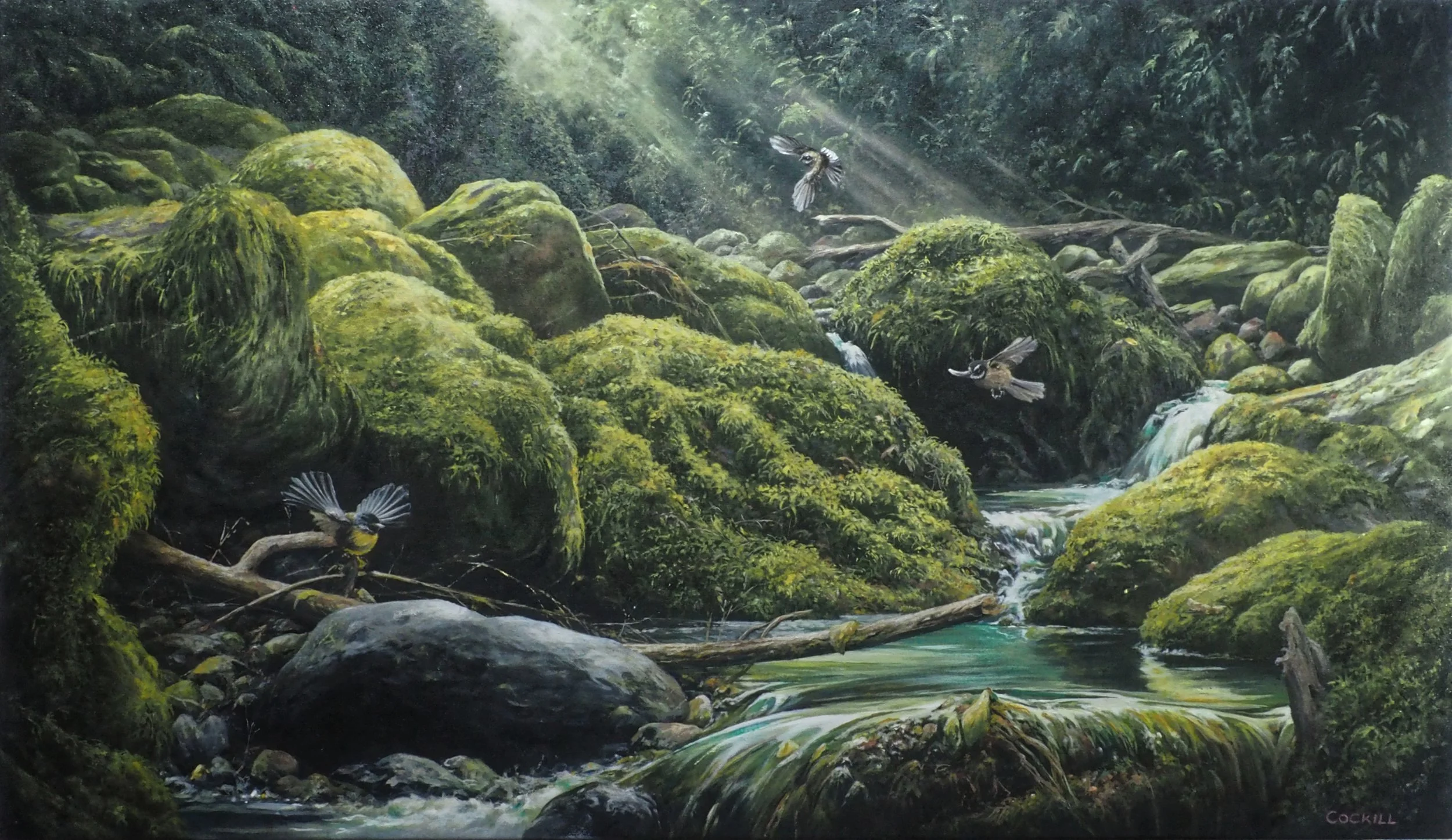 Piwakawaka Creek - 1080 x 600mm