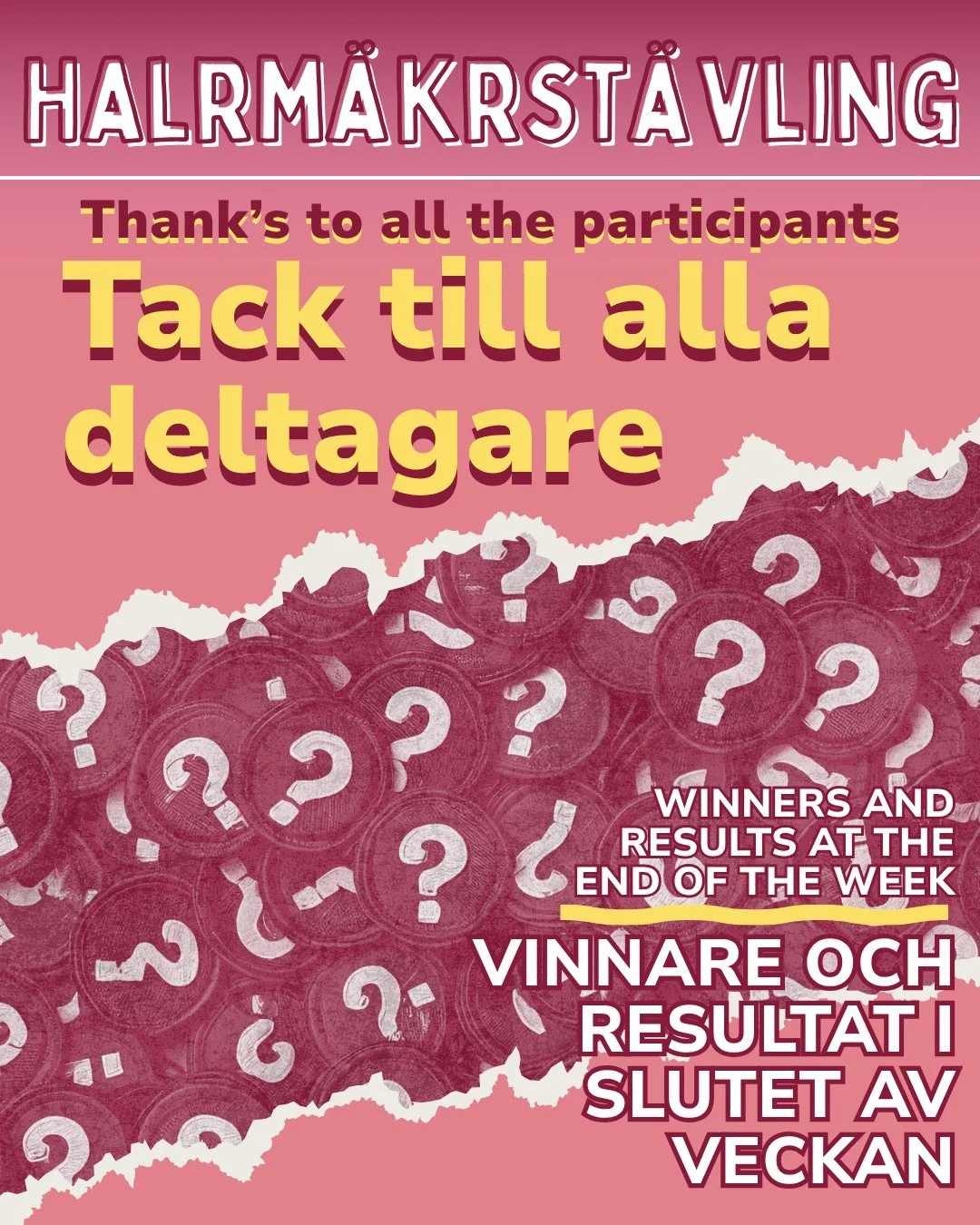 Nu har vi fått in alla deltagares halarmärken, det är bara dags att utse en vinnare! Håll ögonen öppna👀
///
Now we've gotte all the participants overall patches, only thing left is to announce a winner! Keep your eyes