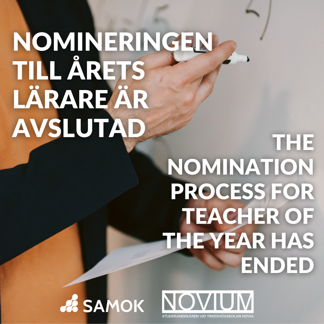 Nomineringen till “Årets Lärare” är avslutad