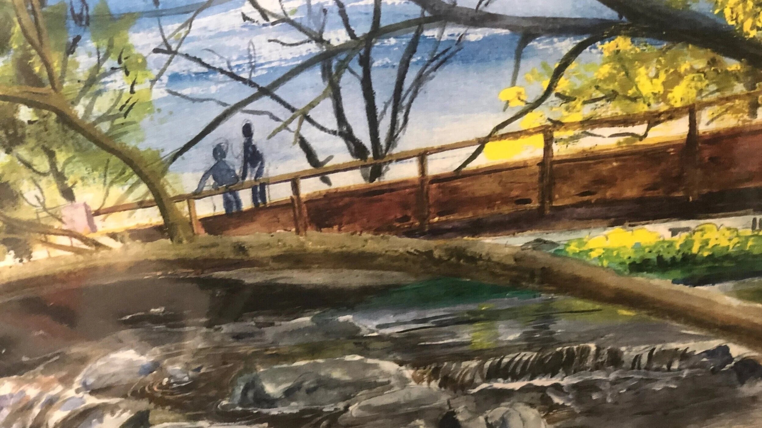  “Two Friends Reminiscing Over Rochester River Rapids” 002-2020