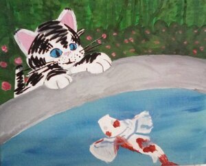 “Kitten and Koi” 015-2019