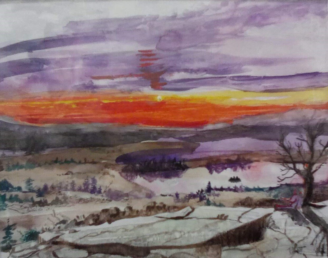  “A Man or A Woman Gaining Solitude next to a Tree in a Cascade Mountains of British Colombia, Canada”  004-2020