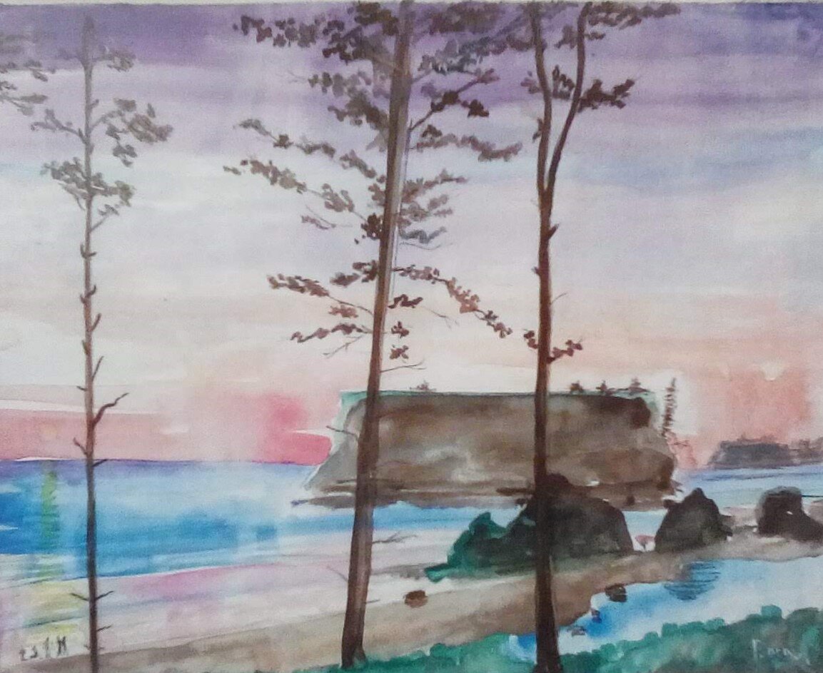  “People Walking On A Pacific Ocean Beach” 007-2020