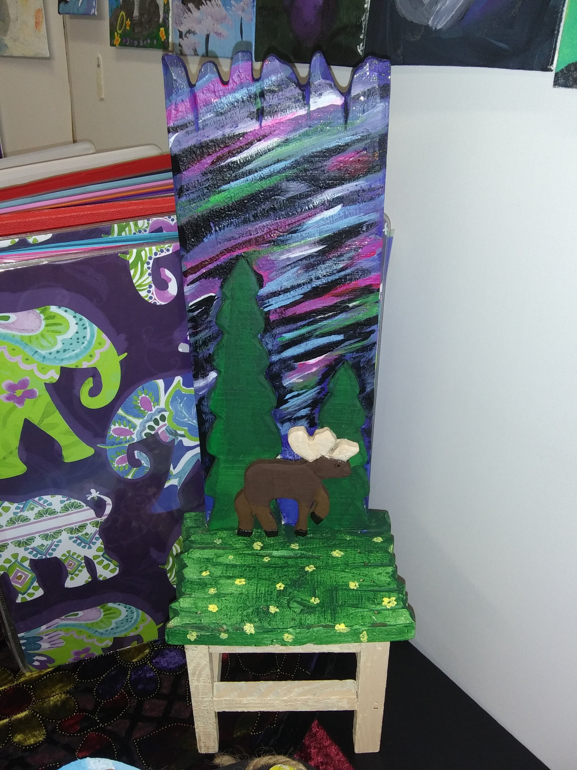 "Northern Lights Moose" txt 004-2020