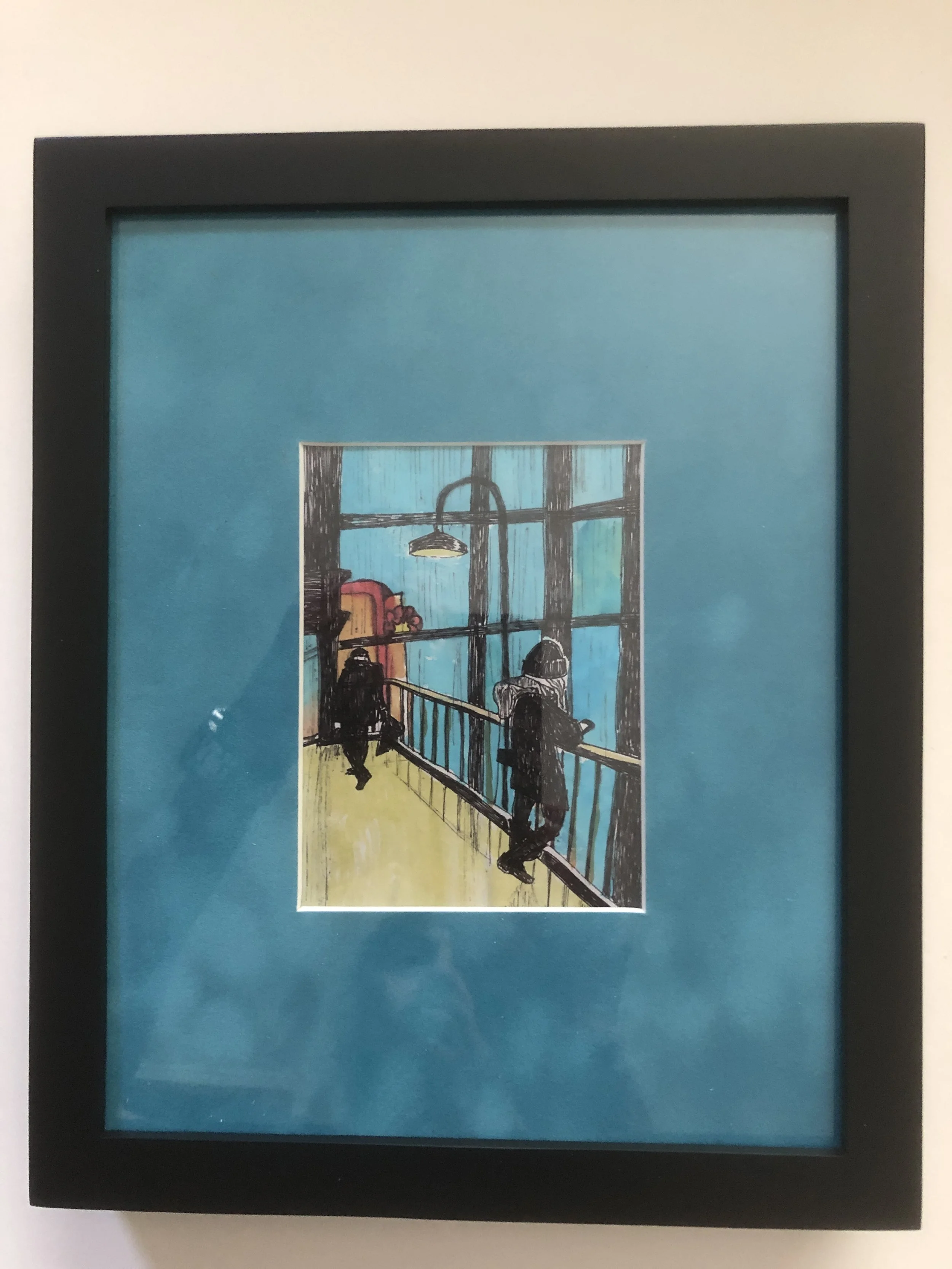 Pedestrian on balcony