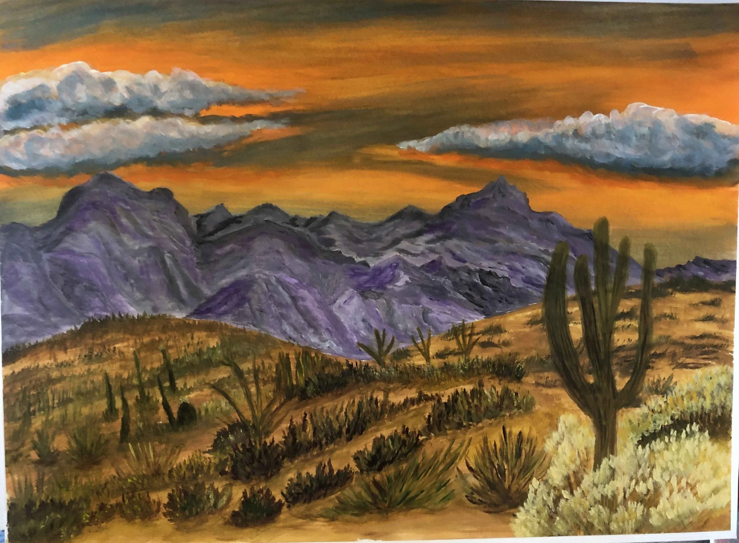 Evening Desert Mountains