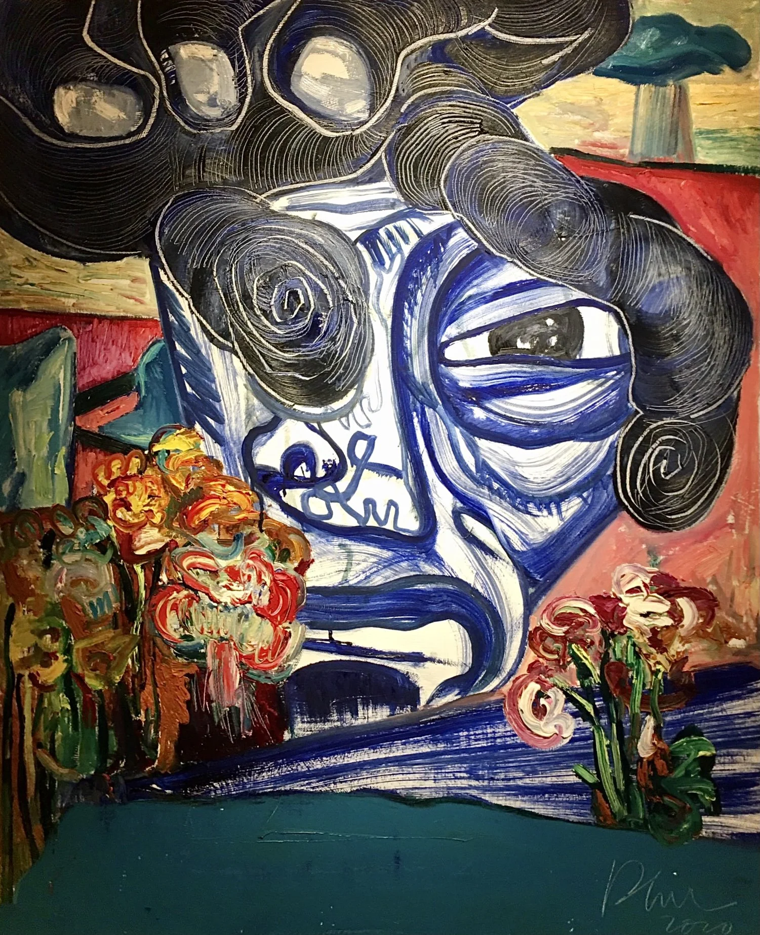 Outside (2020). Oil on canvas. 90 x 110 cm