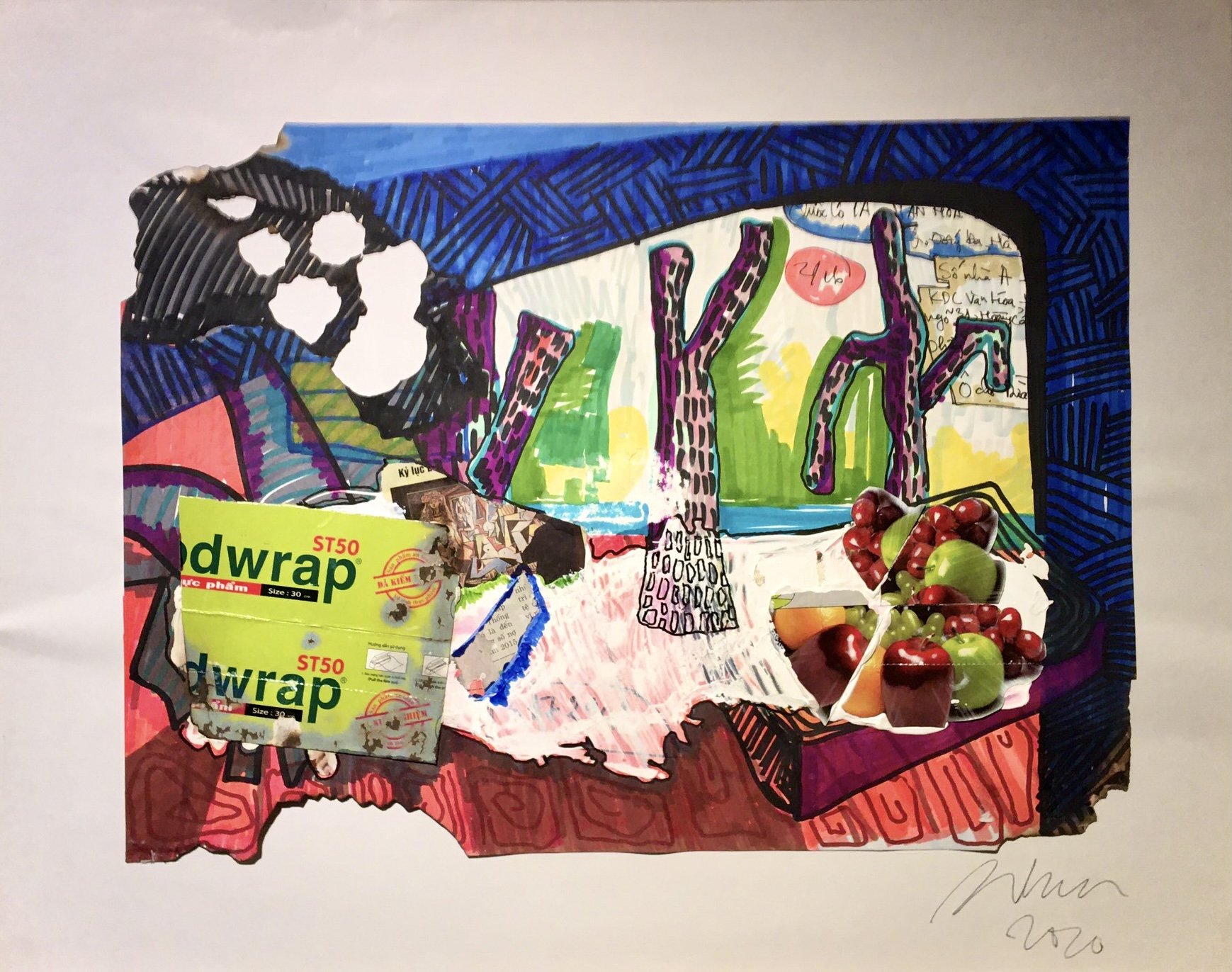 Dream (2020). Mixed media on paper. 30 x 40 cm