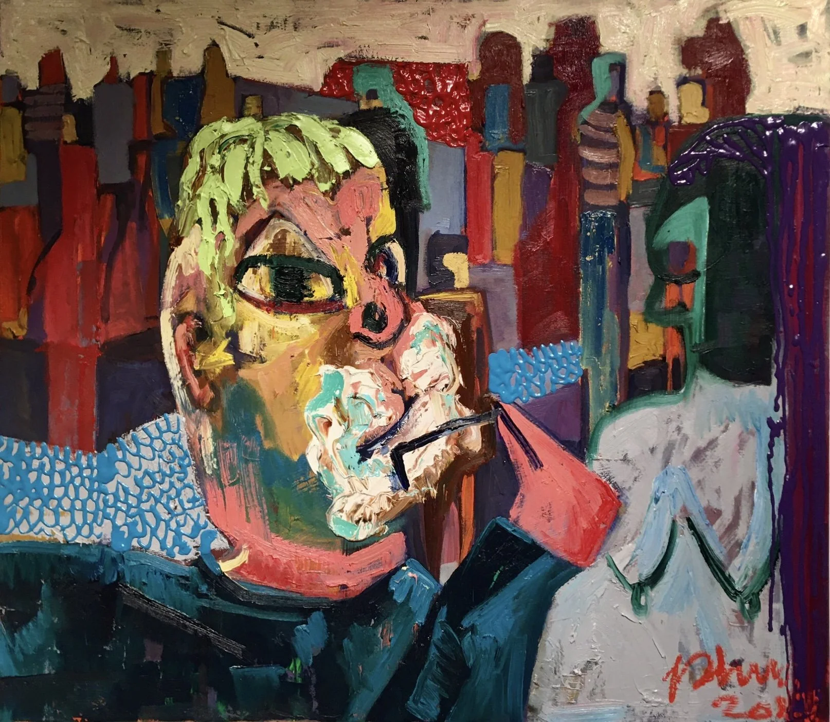 Good morning (2021). Oil on canvas. 80 x 70 cm