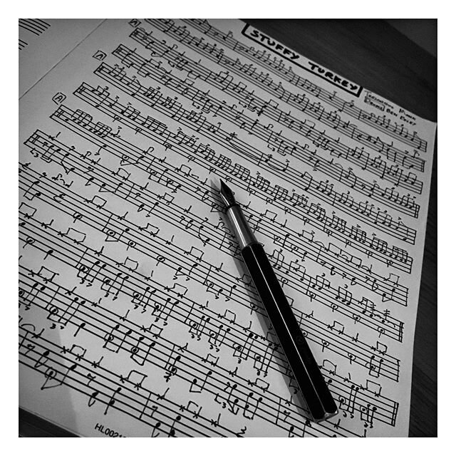 Finishing up Ben Riley&rsquo;s wonderfully melodic solo on Stuffy Turkey. Video to follow... #benriley #theloniousmonk #transcription #alwaysbelearning