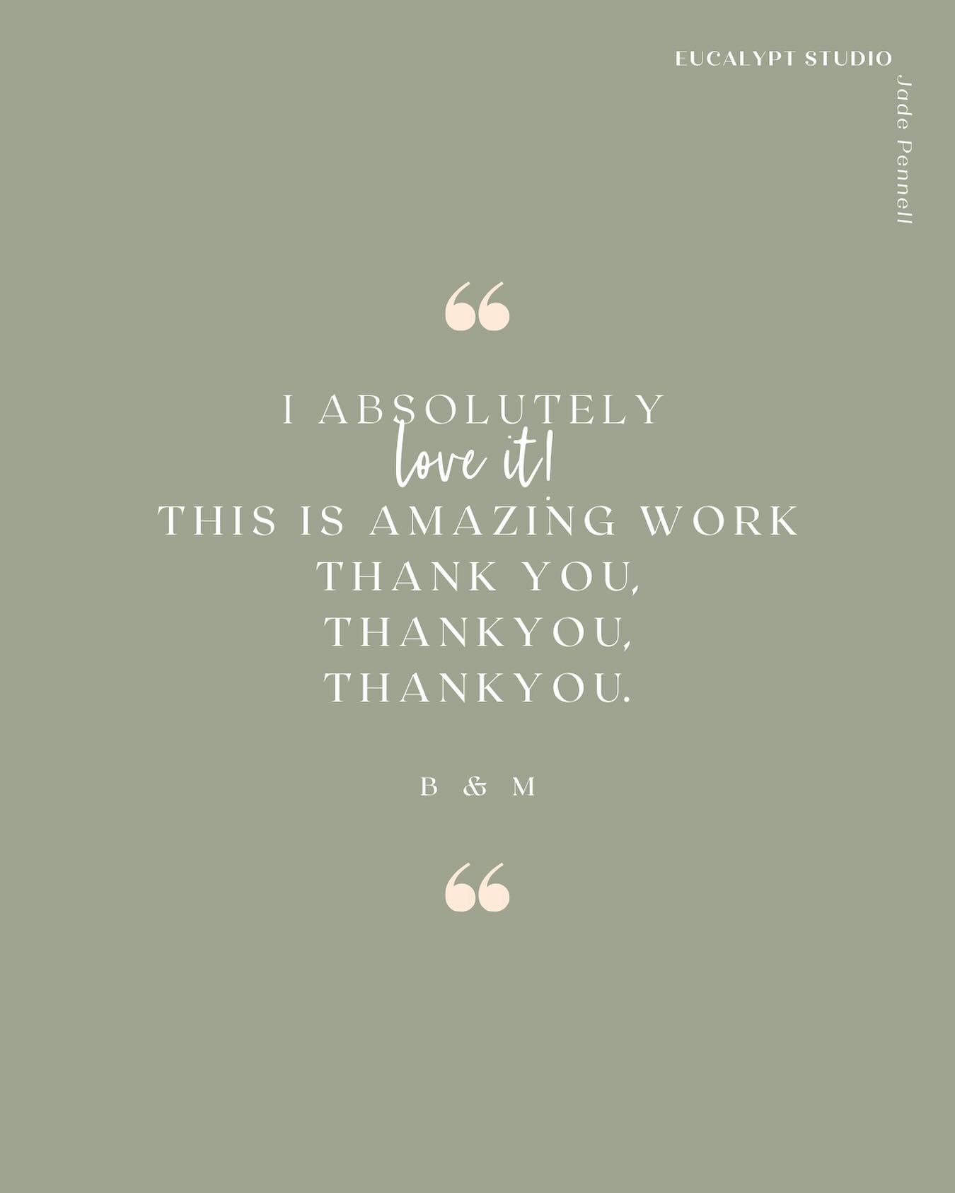 &ldquo;I absolutely love it!&hellip;&rdquo;

There&rsquo;s nothing better than hearing these words from a happy client. 

It&rsquo;s the best kind of feedback and the reason we pour so much care into every detail.

Thank you for putting your trust in