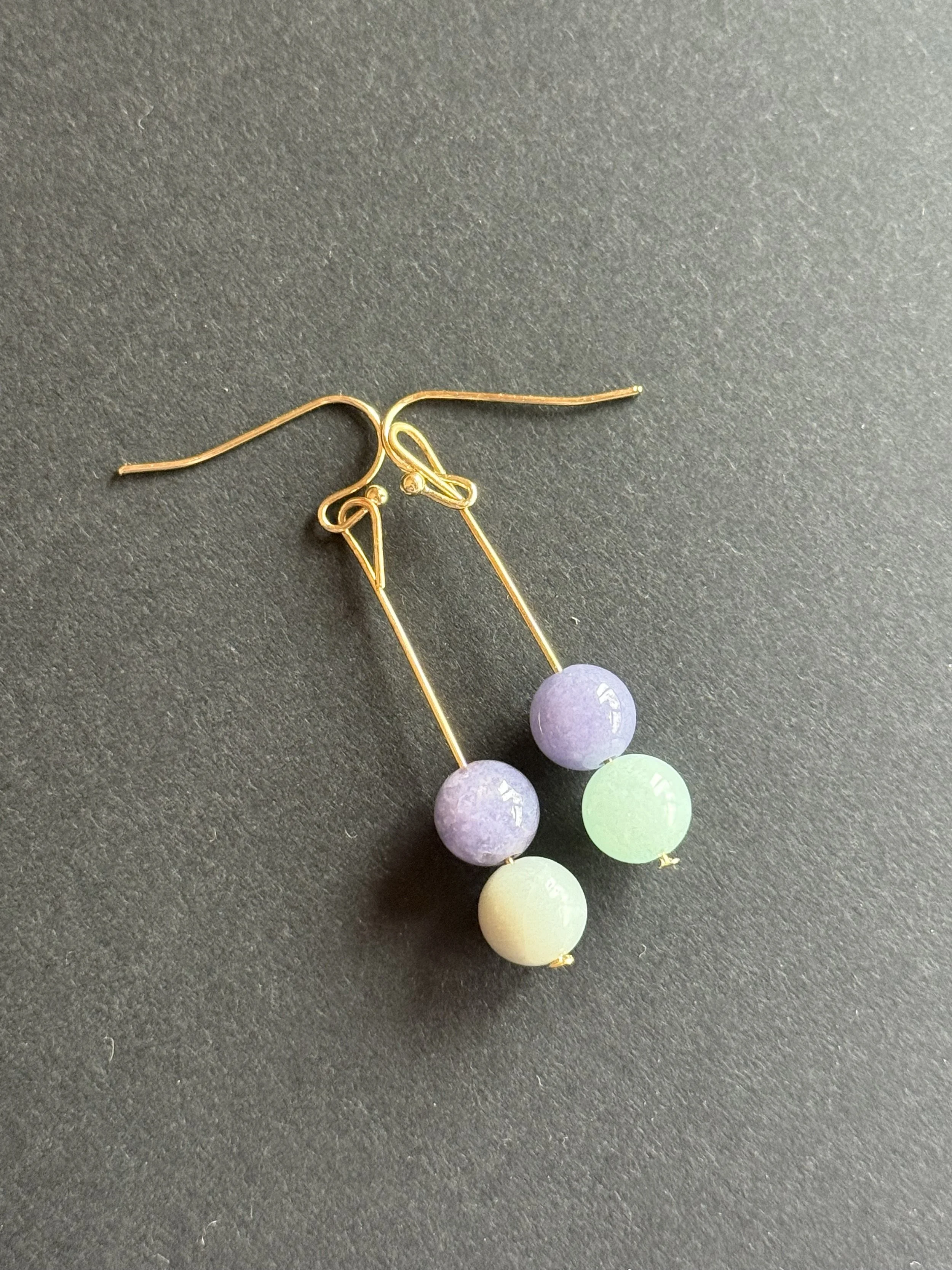 Amethyst and Amazonite Handmade Earrings