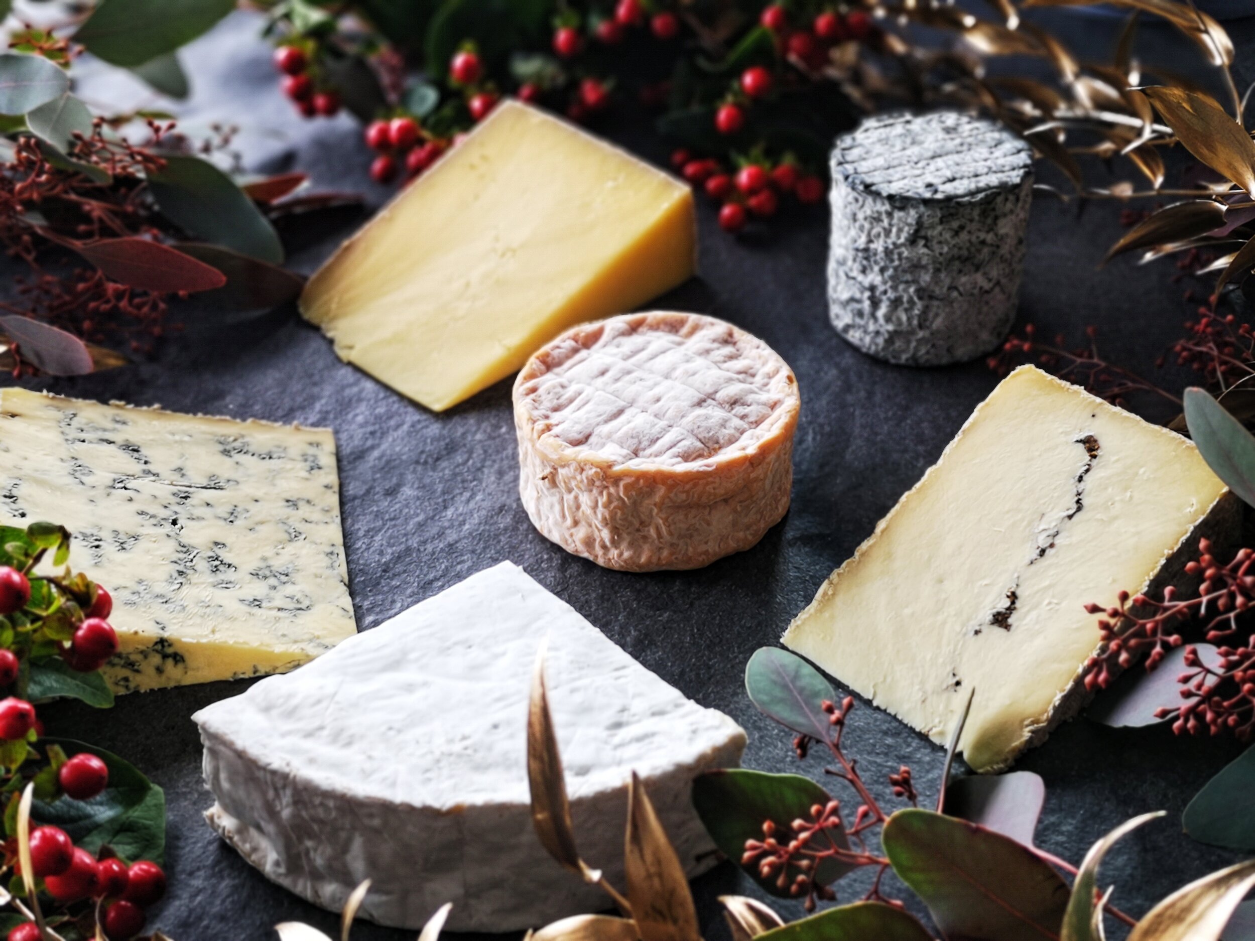 Cheese selection box bought with gift voucher in Wales and UK