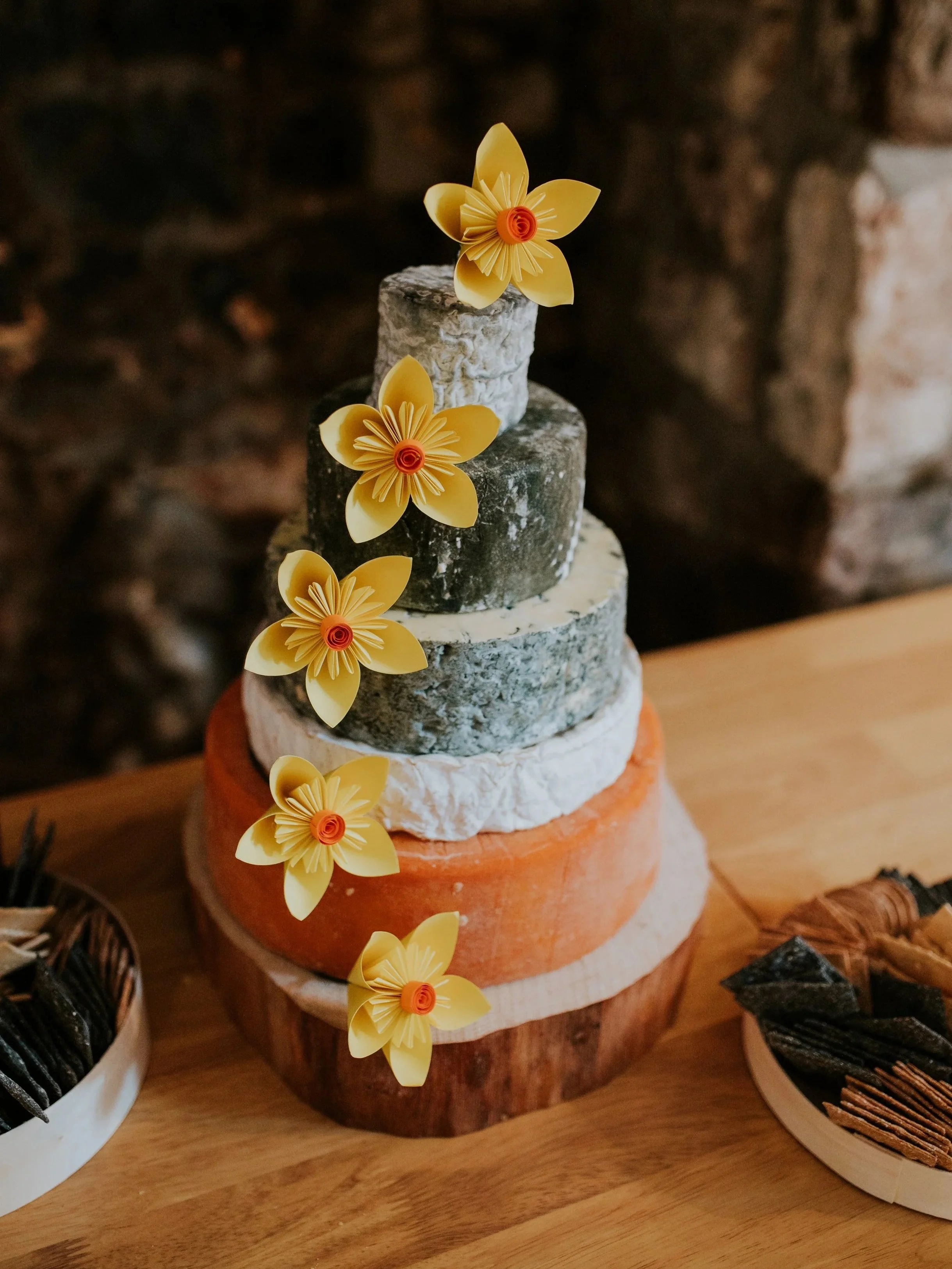 A wedding cake made of cheese in Wales