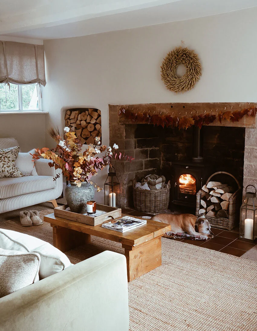 Harvest Wreath Living Room