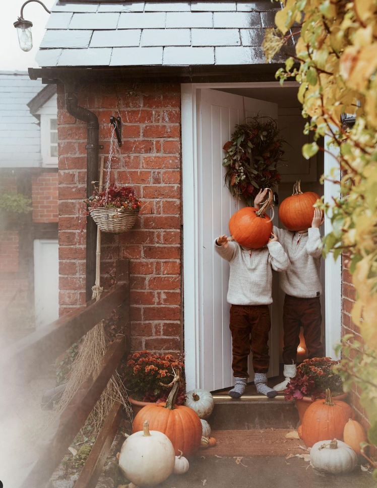 Boys with Pumpkin Heads