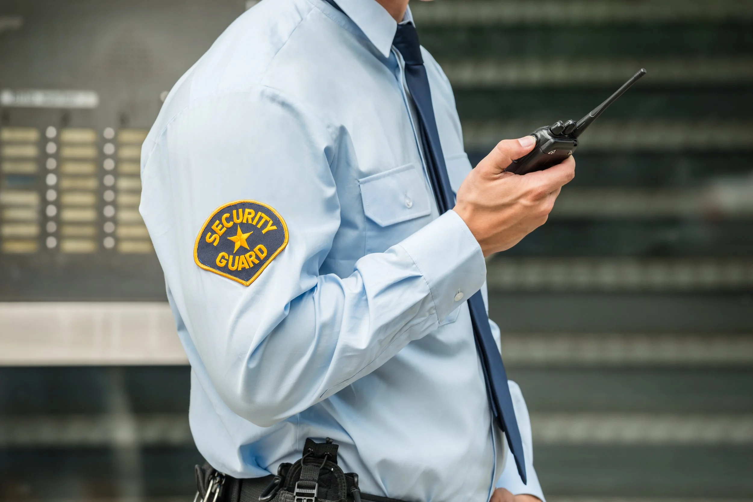 concierge security guard blue