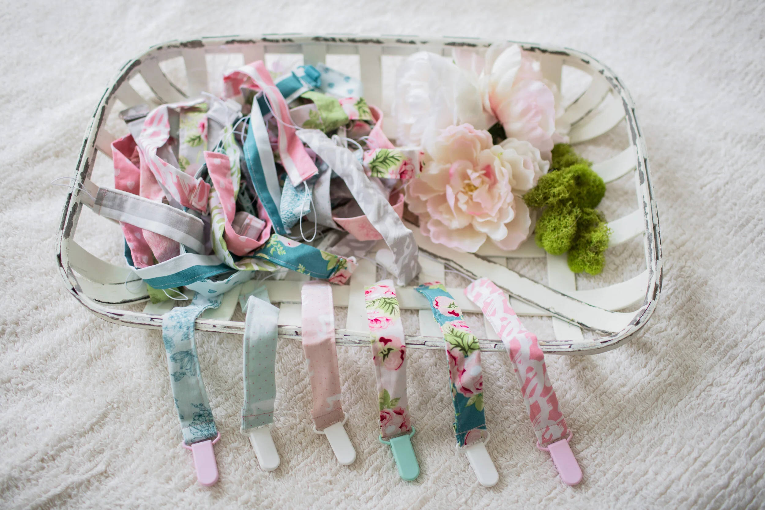 Love Story Floral Paci Clips
