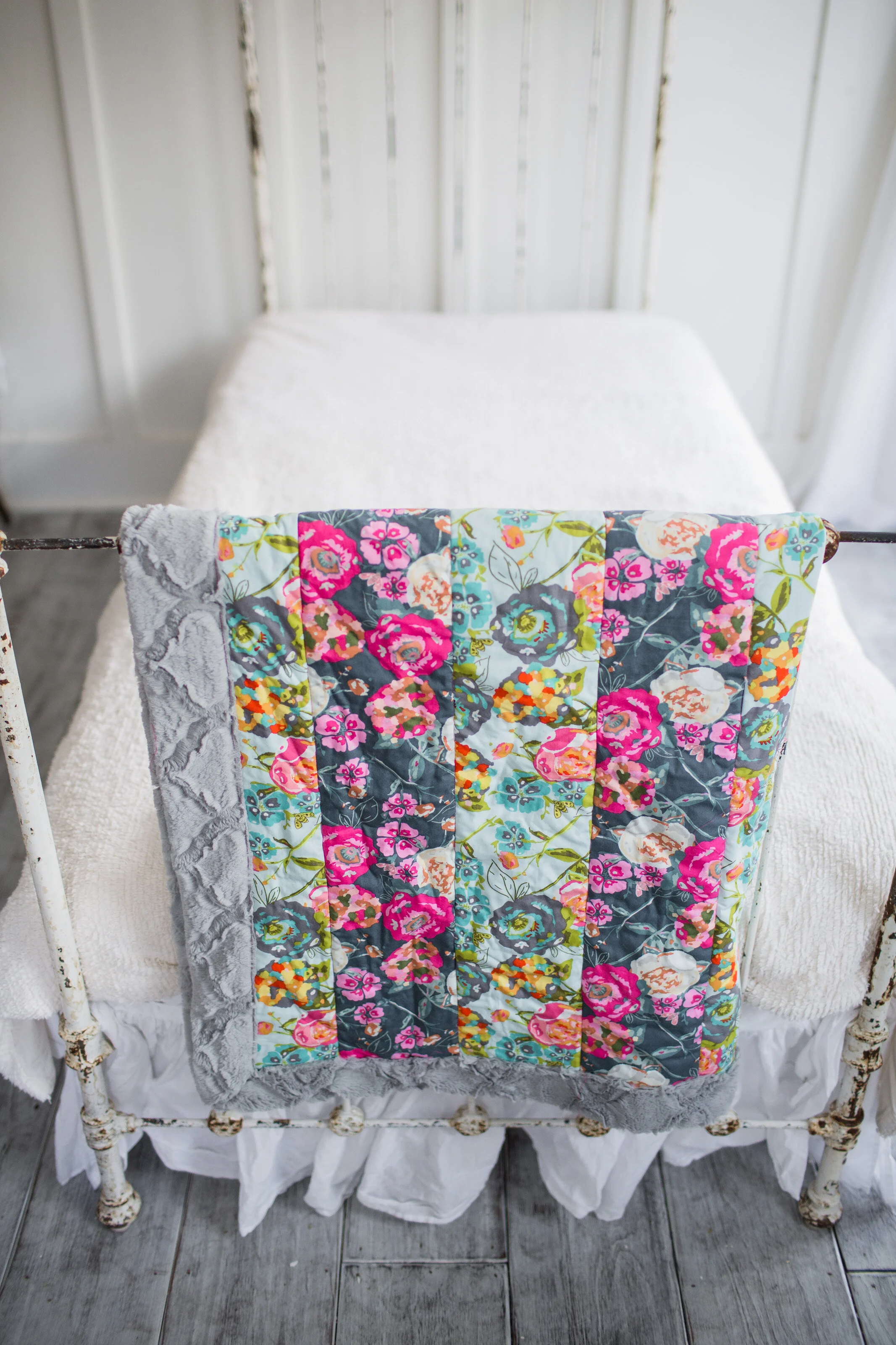 Floral Fusion Cuddle Toddler Blanket 