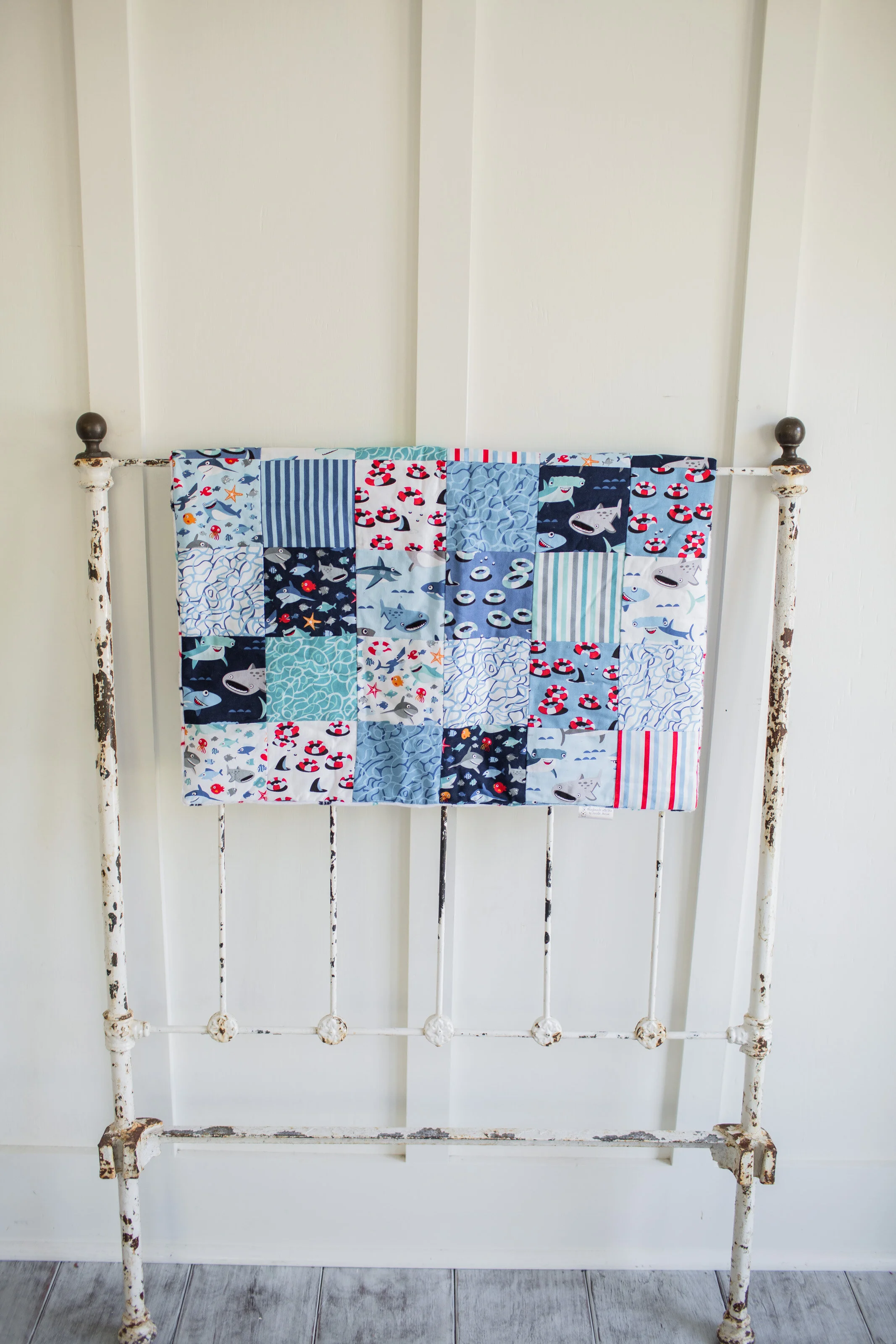 Sharktown Baby Blanket