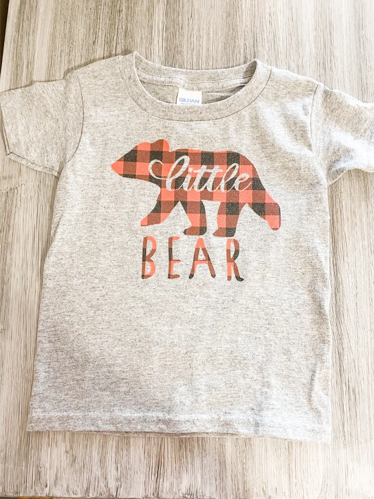 Buffalo Plaid Little Bear Toddler Shirt 