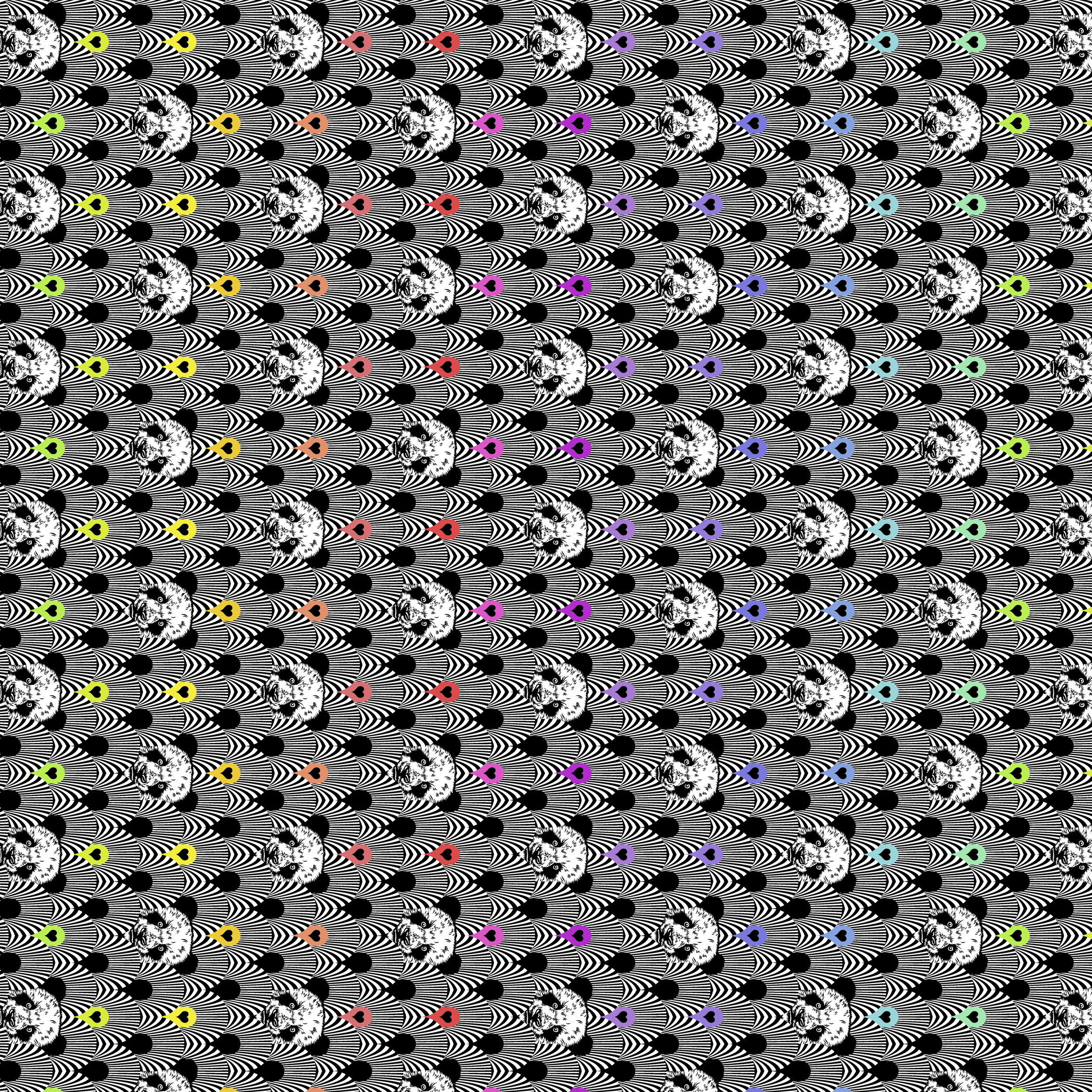 Pandamonium PWTP153-INK -Linework by Tula Pink