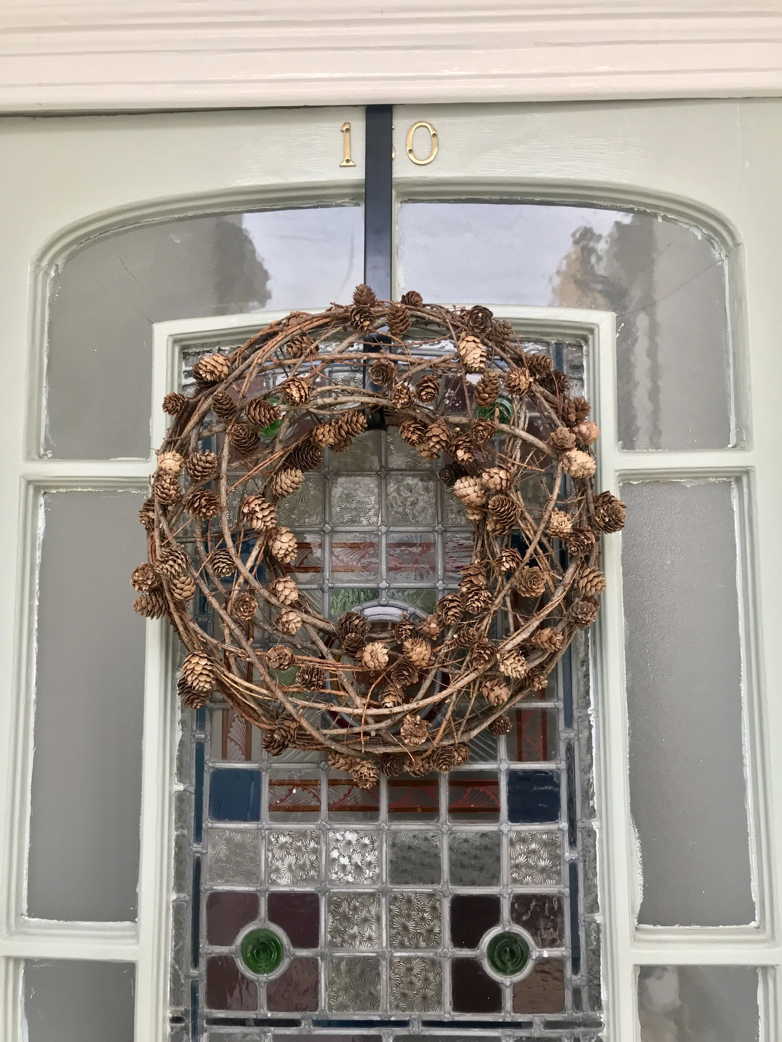 rustic natural twig door wreath