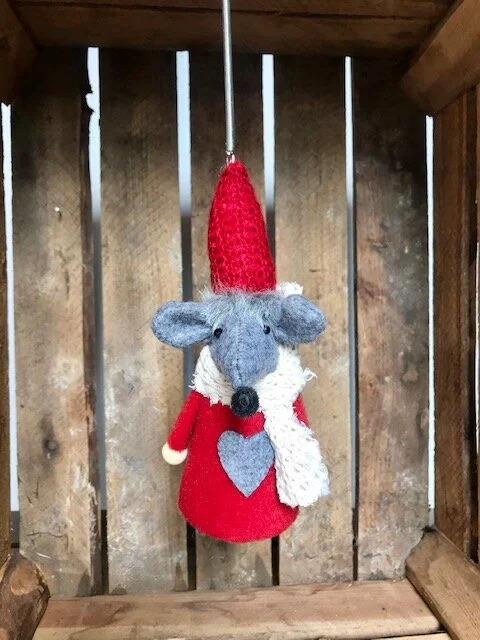 Traditional Christmas Mouse Decoration