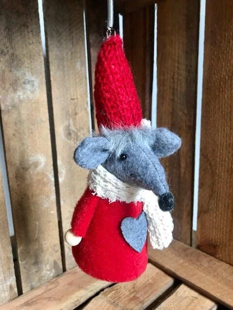 Christmas Mouse Decoration On Spring