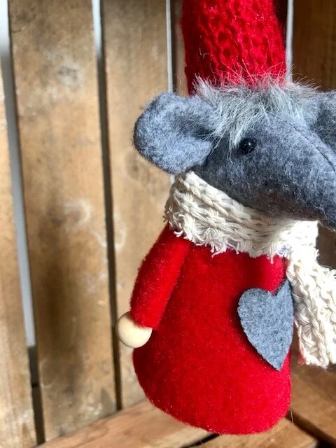 Rustic Christmas Mouse Decoration