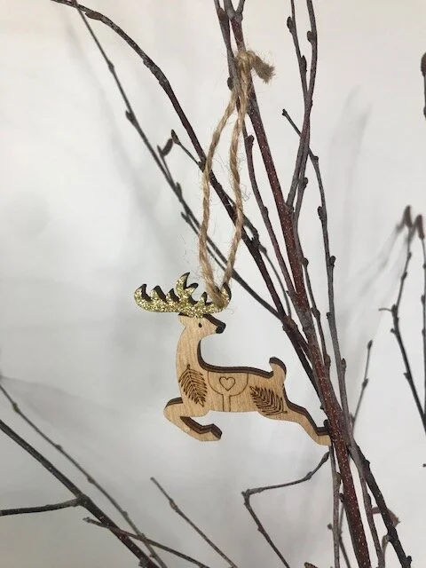 ev home wooden hanging reindeer