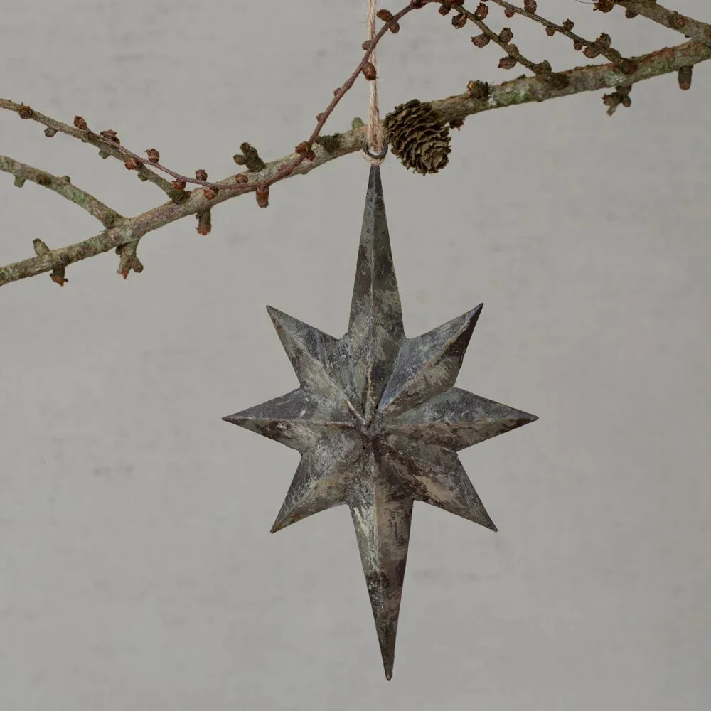 ev home distressed christmas star