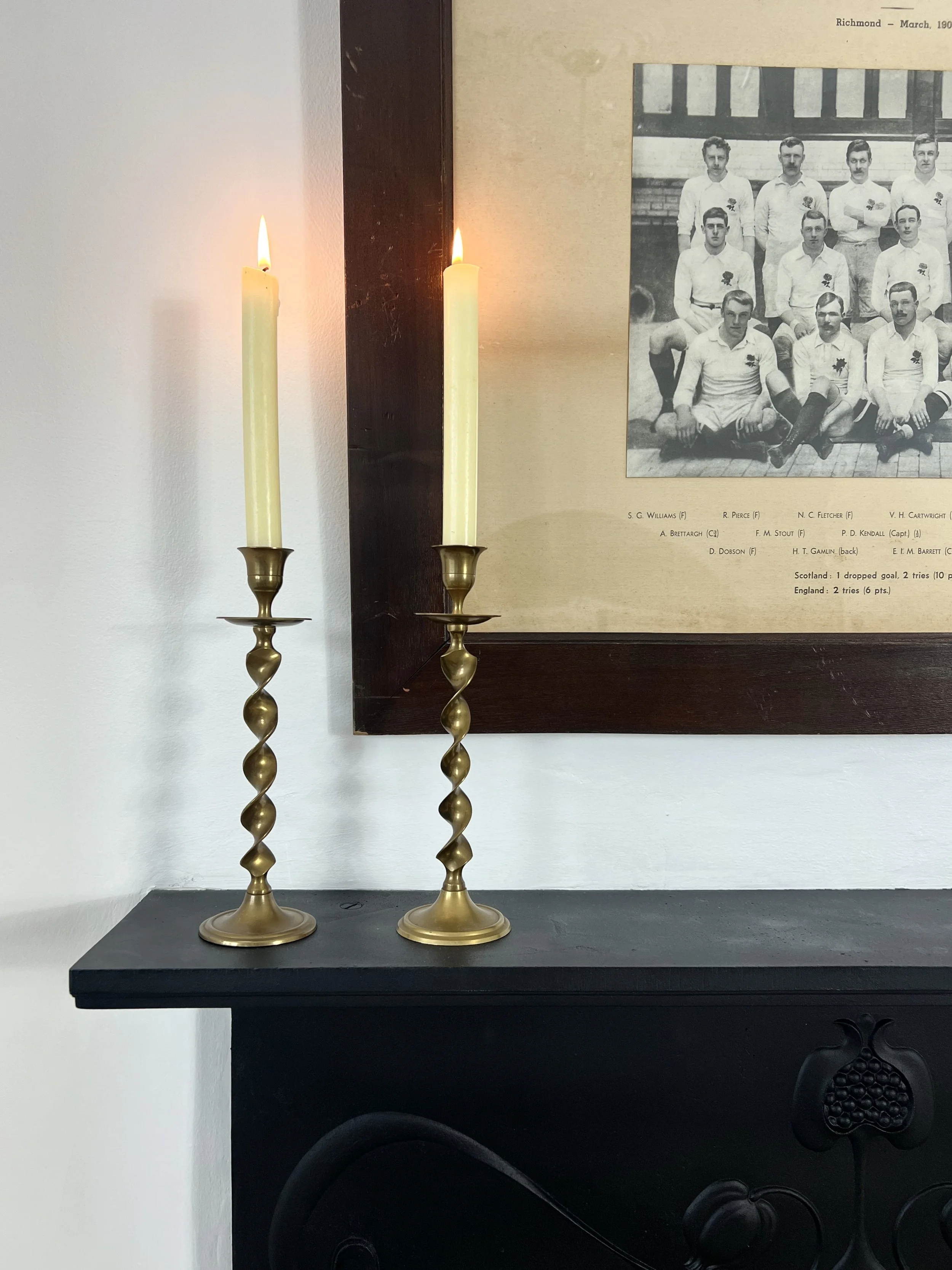 Pair of Vintage Brass Candlesticks