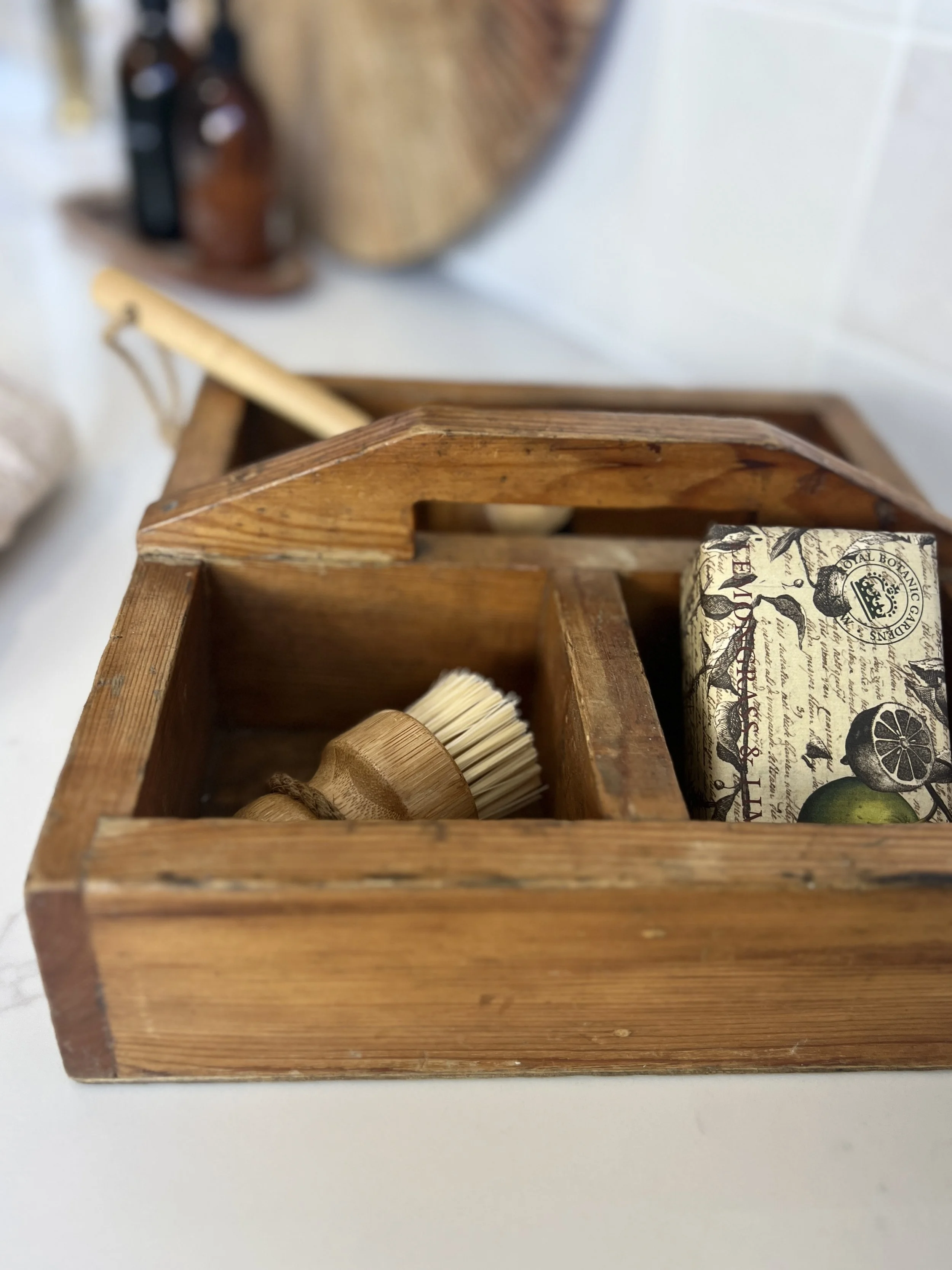Vintage Wooden Tool Caddy